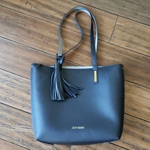 Joy & Iman black tassel tote